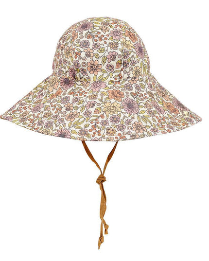 Bedhead Girls Wide- Brimmed Sun Bonnet Hat- Matilda/Maize S-1875027497142325248