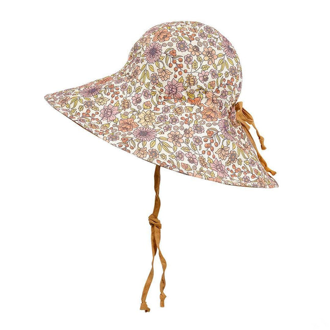 Bedhead Girls Wide- Brimmed Sun Bonnet Hat- Matilda/Maize S-1875027497142325249