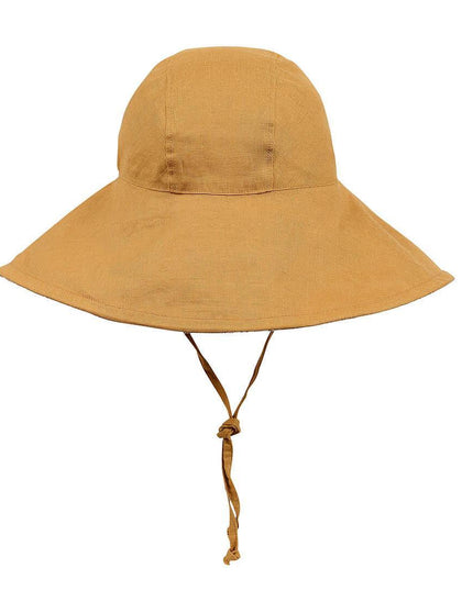 Bedhead Girls Wide- Brimmed Sun Bonnet Hat- Matilda/Maize S-1875027497142325250