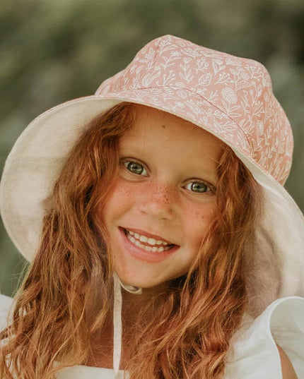 Bedhead Heritage Reversible Bucket Hat- Freya/Flax S-1875027499537272837