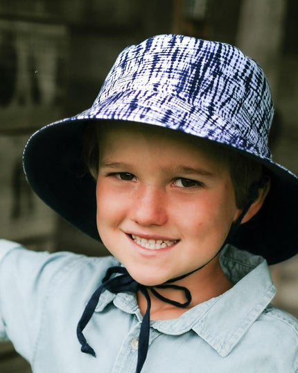 Bedhead Heritage Reversible Explorer Hat- Shibori/Indigo L-1875027498652274692