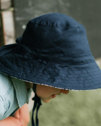 Bedhead Heritage Reversible Explorer Hat- Shibori/Indigo L-1875027498652274695