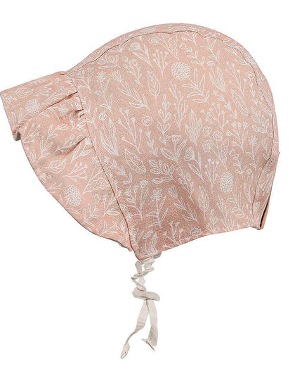 Bedhead Heritage Reversible Ruffle Bonnet Hat-Freya/Flax M-1875027434529755136