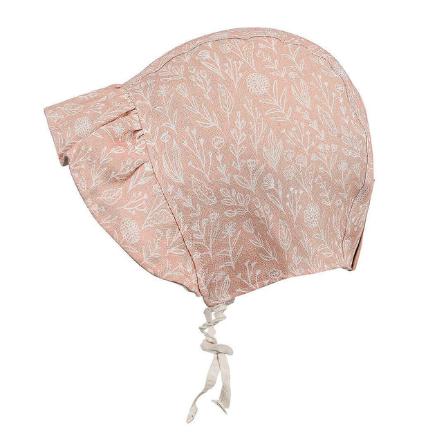Bedhead Heritage Reversible Ruffle Bonnet Hat-Freya/Flax M-1875027434529755136