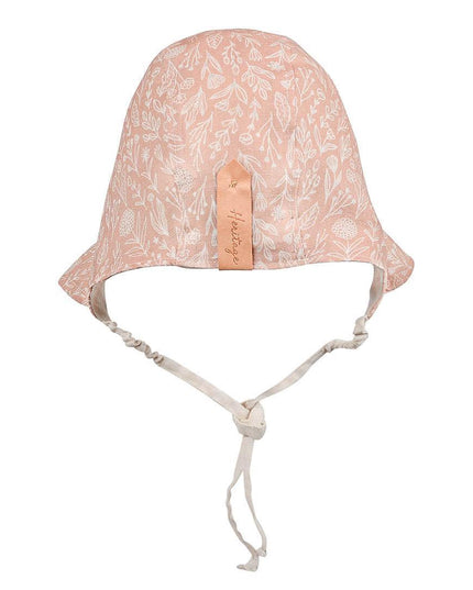 Bedhead Heritage Reversible Ruffle Bonnet Hat-Freya/Flax M-1875027434529755138