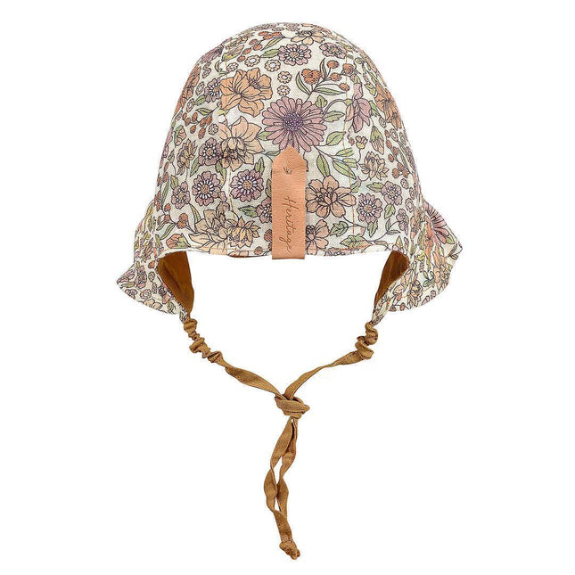 Bedhead Heritage Reversible Ruffle Bonnet Hat-Matilda/Maize M-1875027434676555778