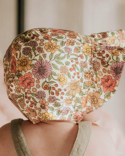 Bedhead Heritage Reversible Ruffle Bonnet Hat-Matilda/Maize M-1875027434676555783