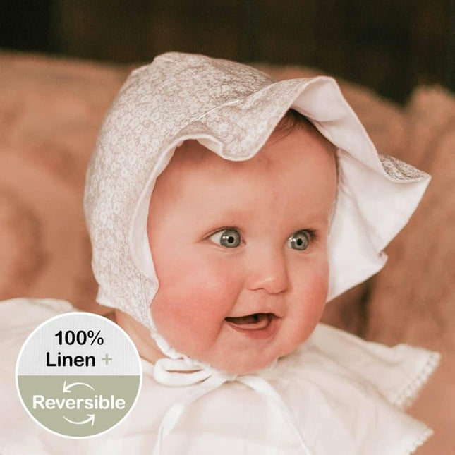 Bedhead Heritage Reversible Ruffle Bonnet Hat-Willow/Blanc M-1875027434370371588