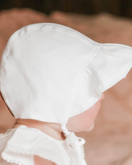 Bedhead Heritage Reversible Ruffle Bonnet Hat-Willow/Blanc M-1875027434370371589