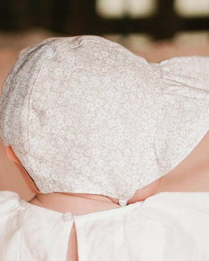 Bedhead Heritage Reversible Ruffle Bonnet Hat-Willow/Blanc M-1875027434370371591