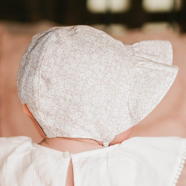 Bedhead Heritage Reversible Ruffle Bonnet Hat-Willow/Blanc M-1875027434370371591