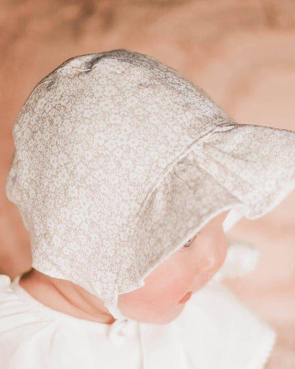 Bedhead Heritage Reversible Ruffle Bonnet Hat-Willow/Blanc M-1875027434370371592
