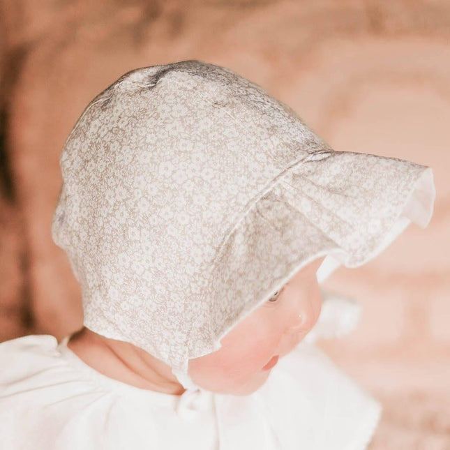 Bedhead Heritage Reversible Ruffle Bonnet Hat-Willow/Blanc M-1875027434370371592
