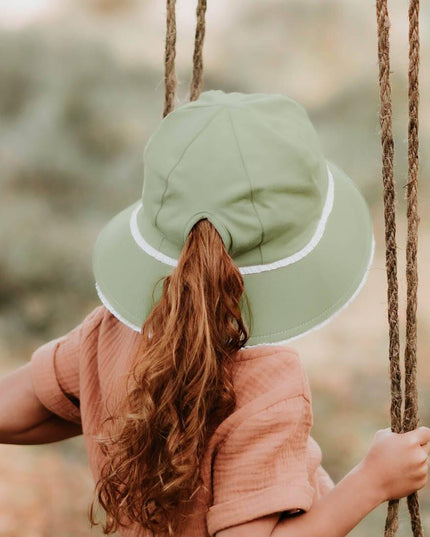 Bedhead Ponytail Bucket Hat - Khaki Ruffle L-1875027433820917764
