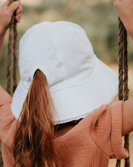 Bedhead Ponytail Bucket Hat - White Ruffle L-1875027433955135493