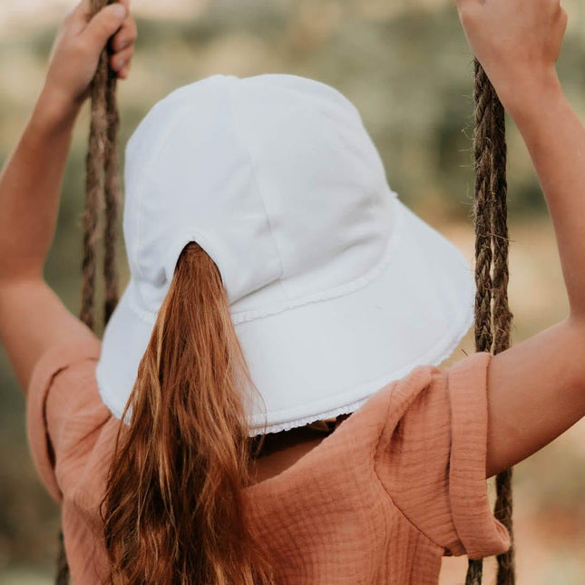 Bedhead Ponytail Bucket Hat - White Ruffle L-1875027433955135493