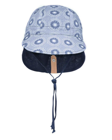 Bedhead Reversible Baby Flap Sun Hat-Norman/Indigo S-1875027479392030721