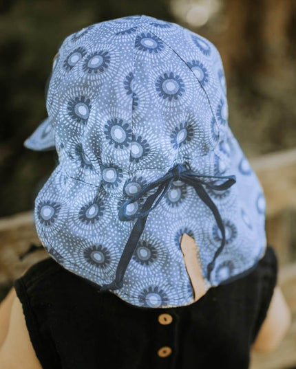 Bedhead Reversible Baby Flap Sun Hat-Norman/Indigo S-1875027479392030723