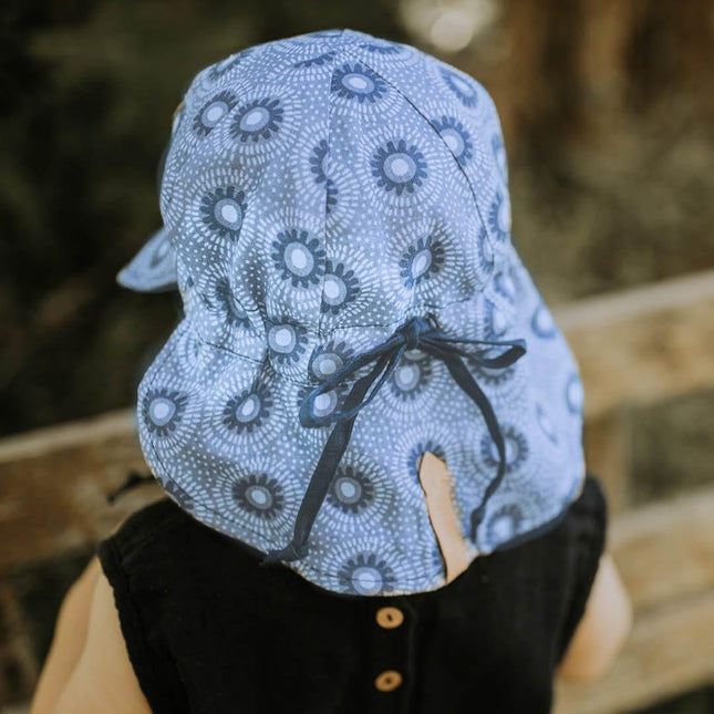Bedhead Reversible Baby Flap Sun Hat-Norman/Indigo S-1875027479392030723