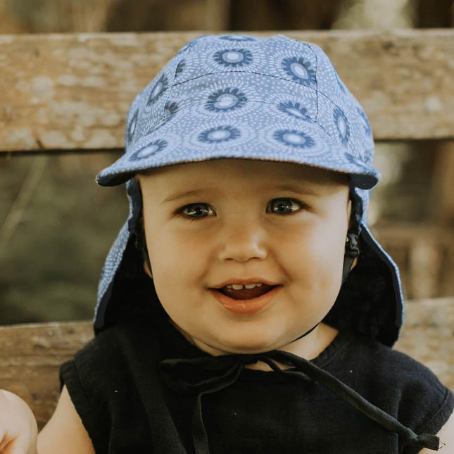 Bedhead Reversible Baby Flap Sun Hat-Norman/Indigo S-1875027479392030724