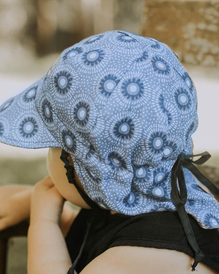 Bedhead Reversible Baby Flap Sun Hat-Norman/Indigo S-1875027479392030725