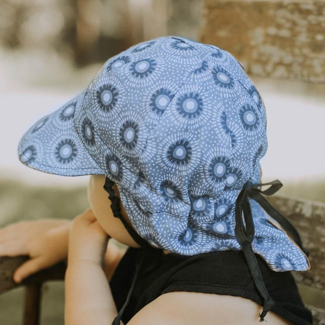 Bedhead Reversible Baby Flap Sun Hat-Norman/Indigo S-1875027479392030725