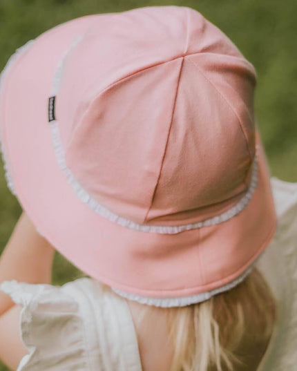 Bedhead Toddler Bucket Hat - Blush Ruffle Trim L-1875027489705824258