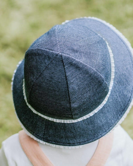 Bedhead Toddler Bucket Hat - Denim Ruffle Trim S-1875027489848430598