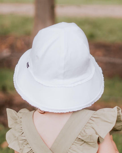 Bedhead Toddler Bucket Hat - White Ruffle Trim S-1875027489995231234