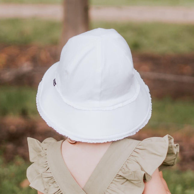 Bedhead Toddler Bucket Hat - White Ruffle Trim S-1875027489995231234
