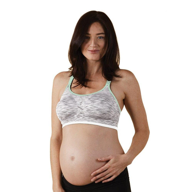 Bravado Seamless Rhythm Nursing Bra White Grey Spacedye L-1875027402124562432