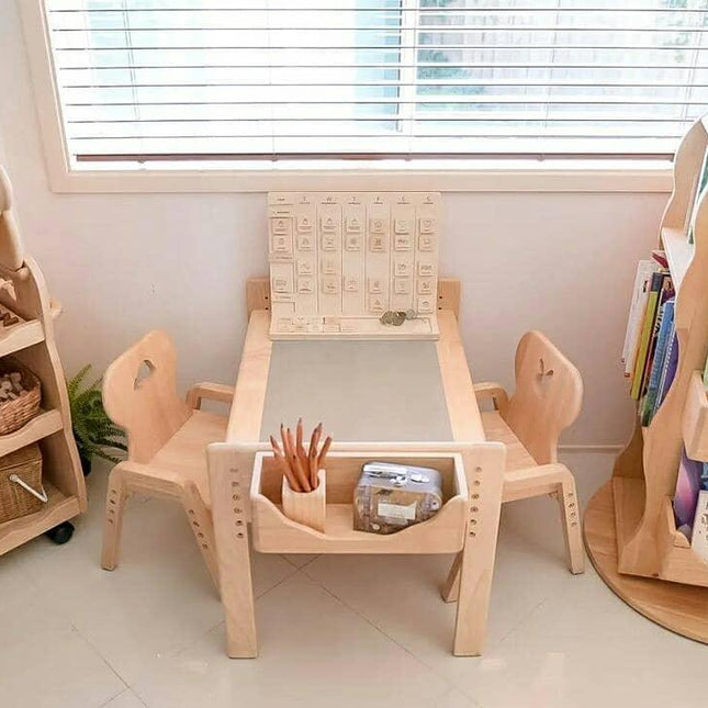 Bunny Tickles Primary Adjustable Table and Chair Set Star-1875027382147092480