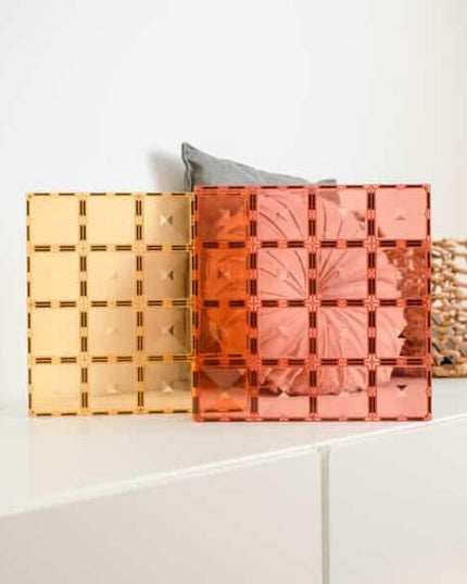 Connetix Tiles 2 Piece Base Plate Lemon - Peach-1875027391961763847