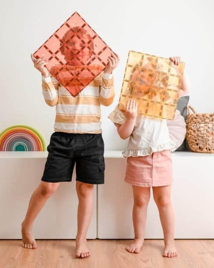 Connetix Tiles 2 Piece Base Plate Lemon - Peach-1875027391961763848