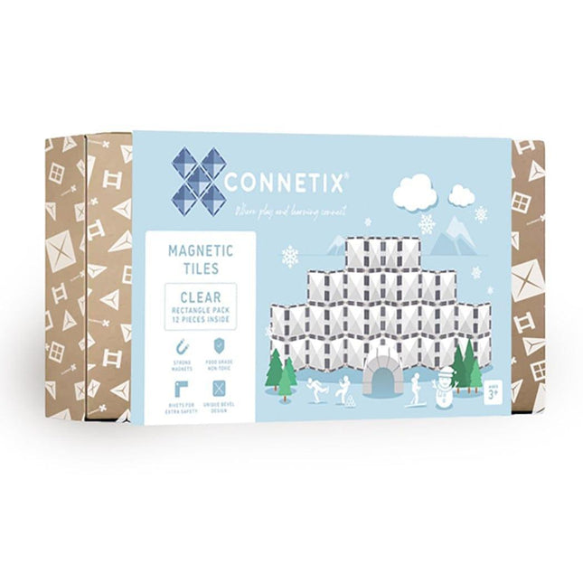 Connetix Tiles Clear Rectangle Pack 12 pc-1875027392246976512
