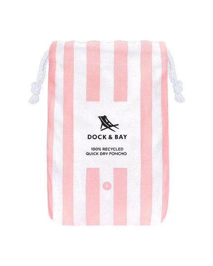 Dock & Bay Adult Poncho Hooded Towel | Cabana Collection | Malibu Pink S-1875027425365200901