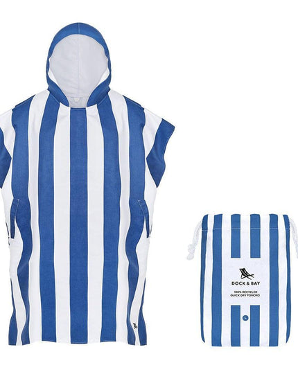 Dock & Bay Adult Poncho Hooded Towel | Cabana Collection | Whitsunday Blue S-1875027425537167360