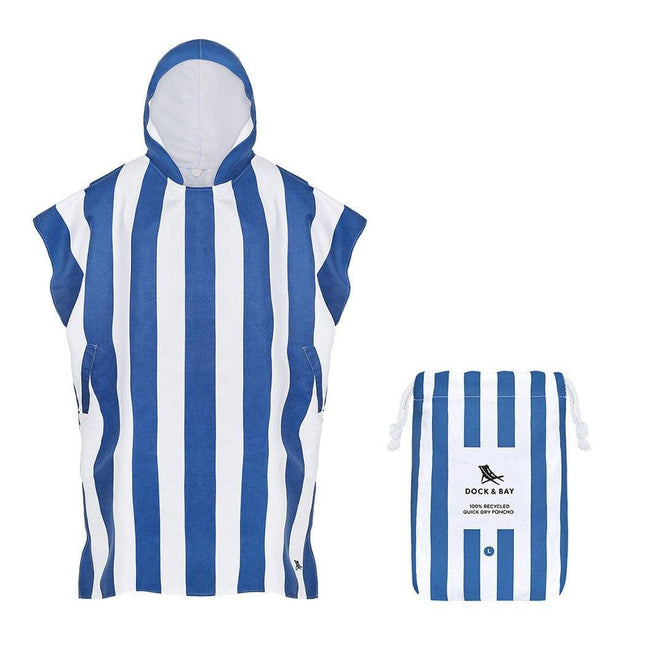 Dock & Bay Adult Poncho Hooded Towel | Cabana Collection | Whitsunday Blue S-1875027425537167360