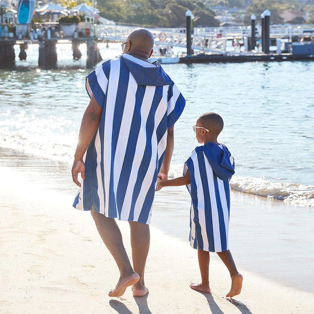 Dock & Bay Adult Poncho Hooded Towel | Cabana Collection | Whitsunday Blue S-1875027425537167361