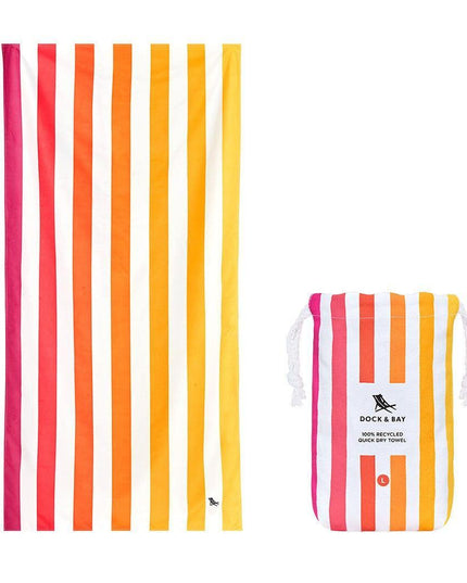 Dock & Bay Beach Towel Cabana Collection L | Quick Dry | Peach Sunrise-1875027436832428032