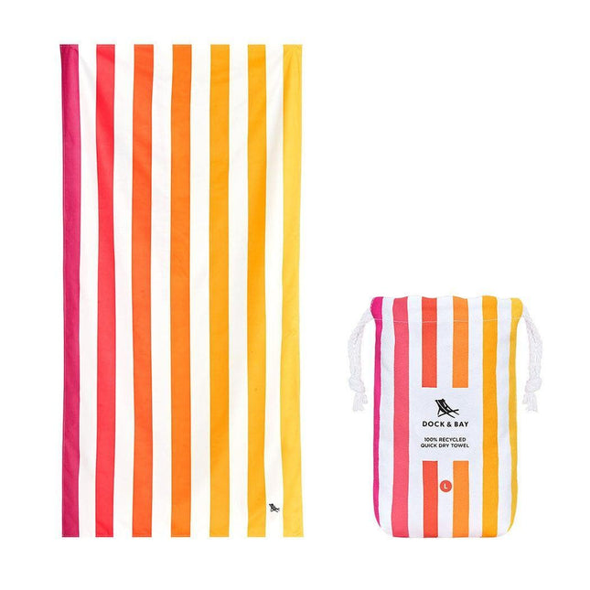 Dock & Bay Beach Towel Cabana Collection L | Quick Dry | Peach Sunrise-1875027436832428032