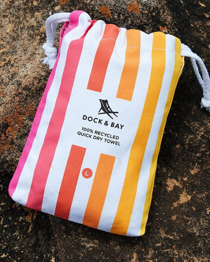 Dock & Bay Beach Towel Cabana Collection L | Quick Dry | Peach Sunrise-1875027436832428033