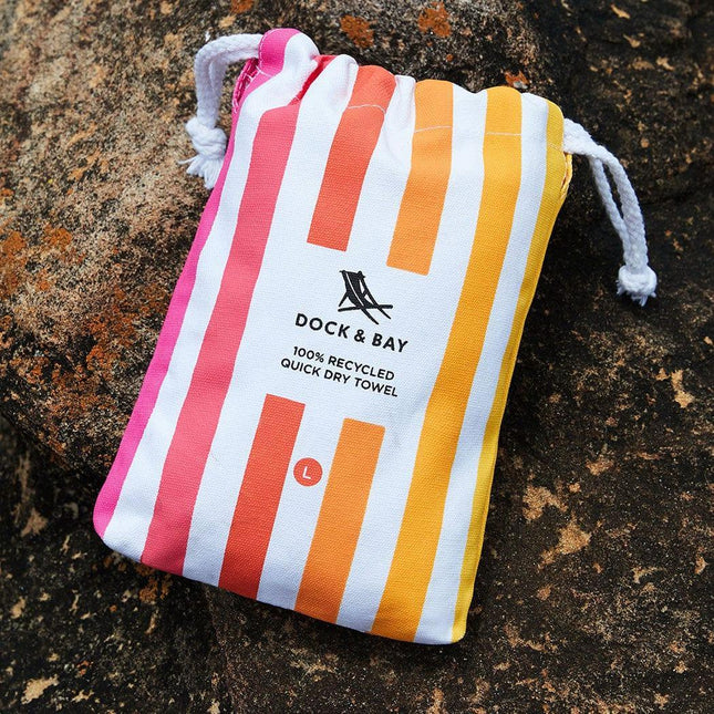 Dock & Bay Beach Towel Cabana Collection L | Quick Dry | Peach Sunrise-1875027436832428033