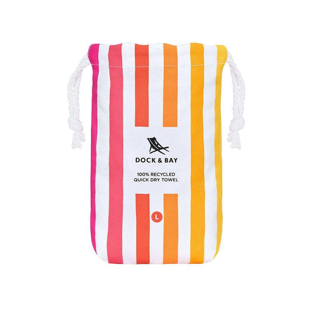 Dock & Bay Beach Towel Cabana Collection L | Quick Dry | Peach Sunrise-1875027436832428038