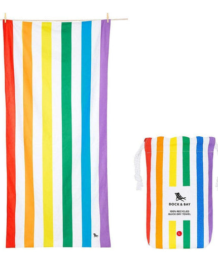 Dock & Bay Beach Towel Cabana Collection L | Quick Dry | Rainbow Skies-1875027436979228672