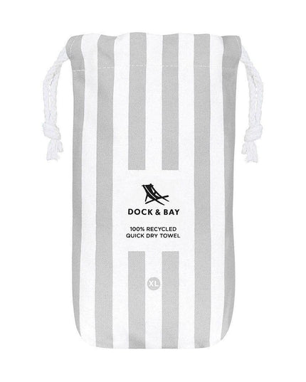Dock & Bay Beach Towel Cabana Collection XL | Quick Dry | Goa Grey-1875027436102619138