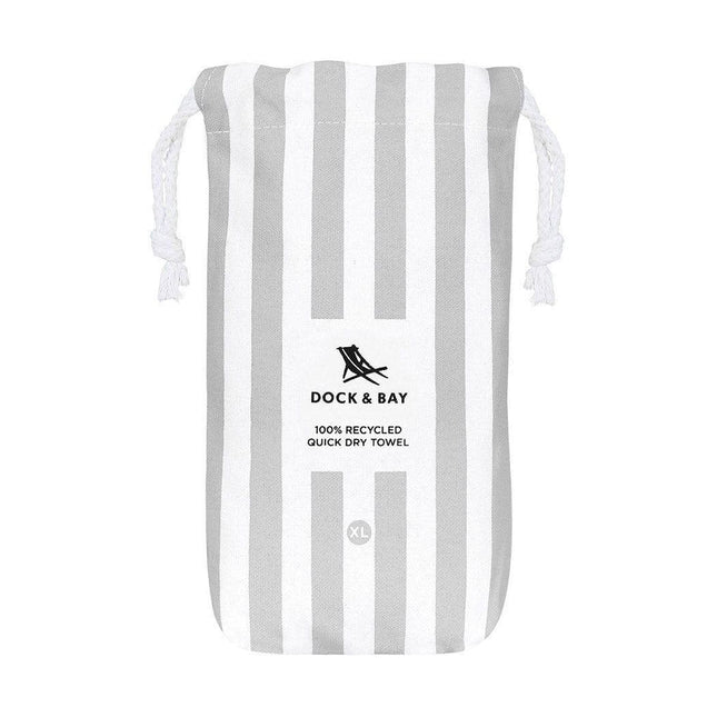 Dock & Bay Beach Towel Cabana Collection XL | Quick Dry | Goa Grey-1875027436102619138