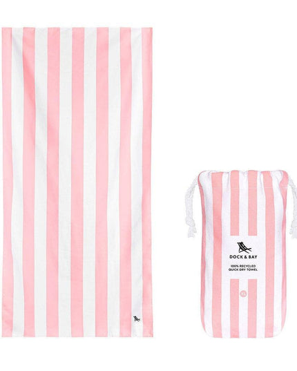 Dock & Bay Beach Towel Cabana Collection XL | Quick Dry | Malibu Pink-1875027436249419776