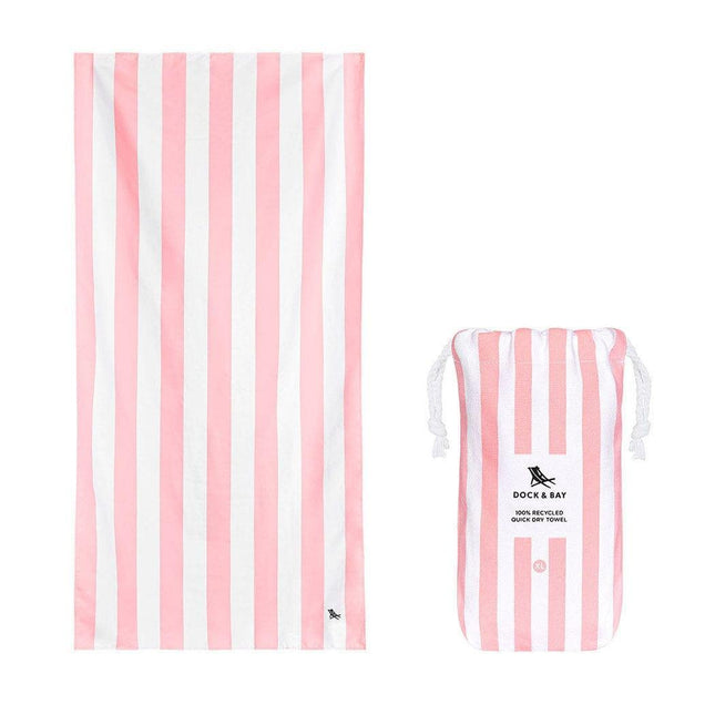Dock & Bay Beach Towel Cabana Collection XL | Quick Dry | Malibu Pink-1875027436249419776
