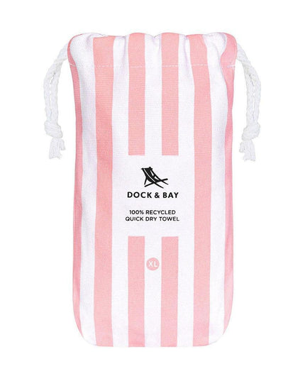 Dock & Bay Beach Towel Cabana Collection XL | Quick Dry | Malibu Pink-1875027436249419779